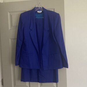 Wool Blazer and Skirt Set